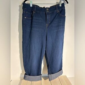 Women’s Style & Co high cuff midrise Capri denim jeans SZ 10P NWTS